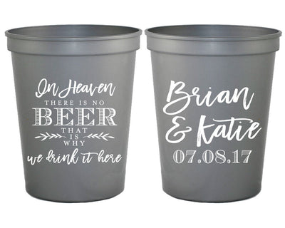 Wedding Anniversary Bridal Shower Stadium Cups #1665