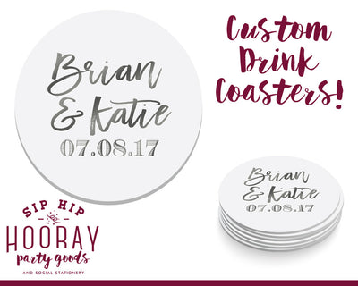 Beer Lover Wedding Coaster Design #1665