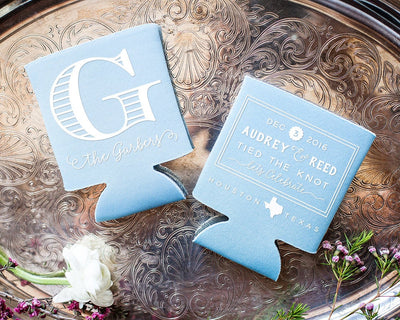 Tied the Knot Wedding Can Coolers #1667