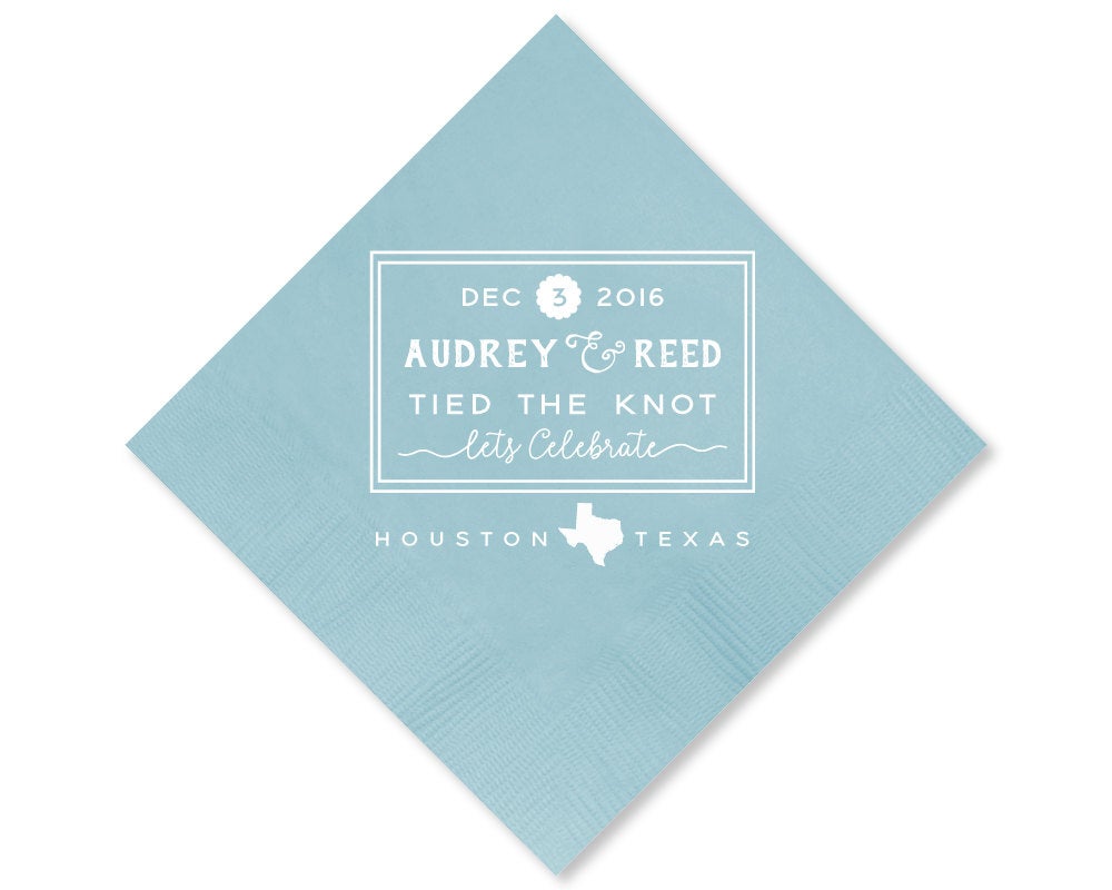 We Tied the Knot Wedding Napkins #1667