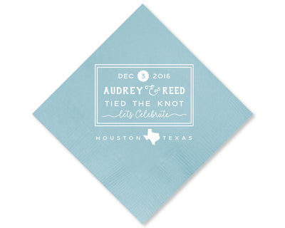 We Tied the Knot Wedding Napkins #1667