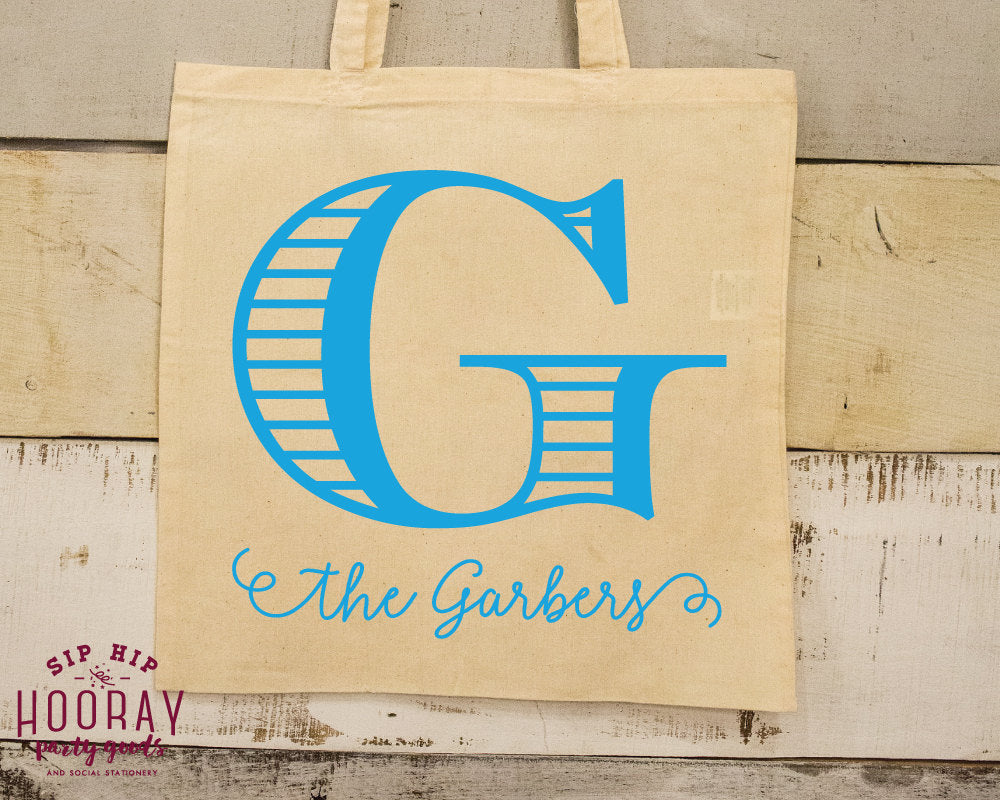 Custom Monogram Tote Bags #1667