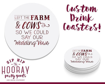 Farm Wedding Coaster Design #1682