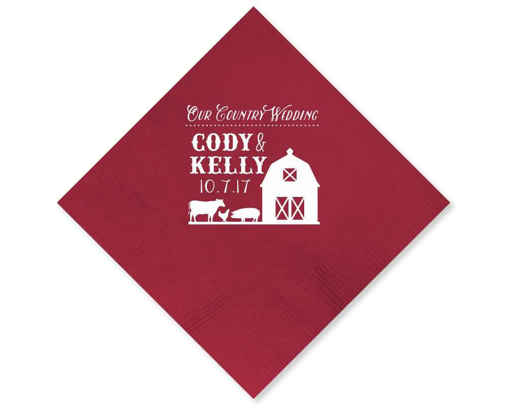 Our Country Wedding | Barn Napkins #1682