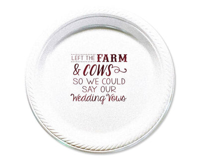 Country Wedding 7" Cake Plate Design #1682
