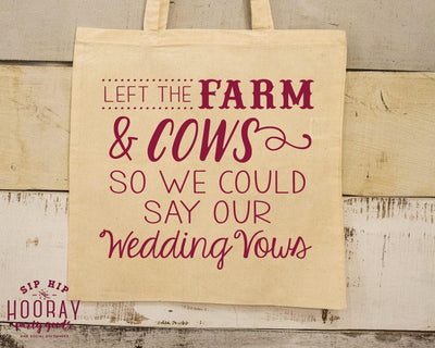 Country Barn Wedding Tote Bag Design #1682