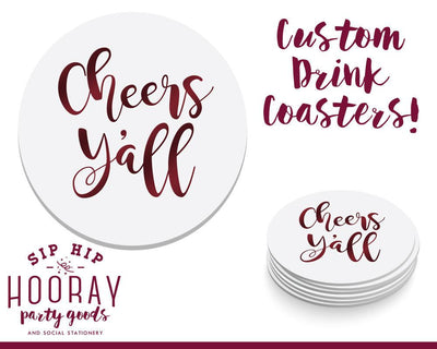 Cheers Ya'll Coasters #1684