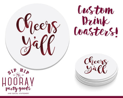 Personalized Wedding Drink Coasters #1684