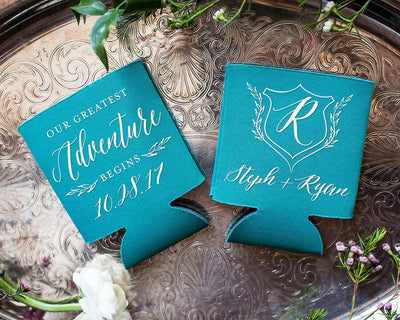 Our Greatest Adventure Wedding Can Coolers #1688