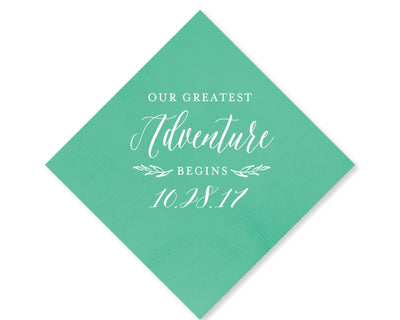 Our Greatest Adventure Begins Napkin #1688