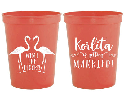 Flamingo Bachelorette Party Stadium Cups #1671