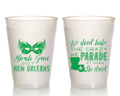 Mardi Gras Party Frosted Cups, #1675