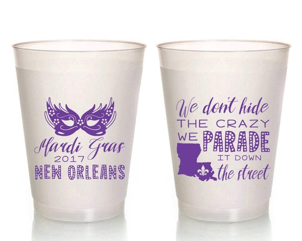 Mardi Gras Party Frosted Cups, #1675