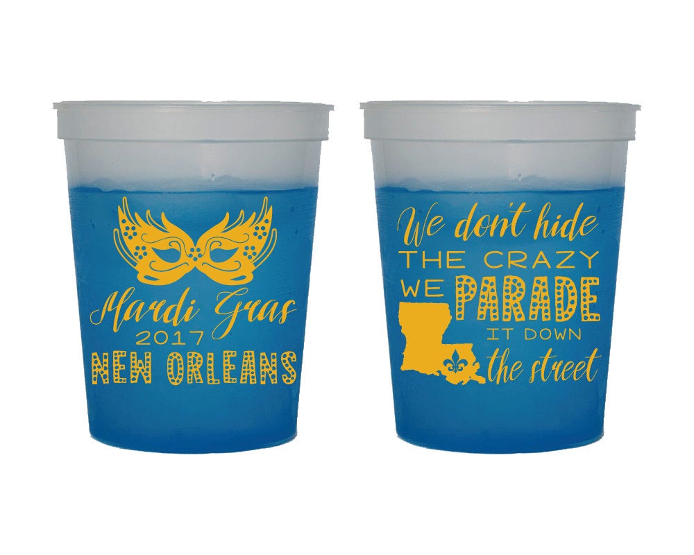 Mardi Gras Color Changing Cups #175