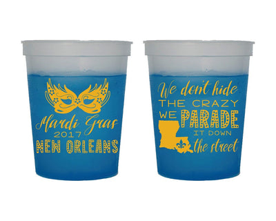 Mardi Gras Color Changing Cups #175
