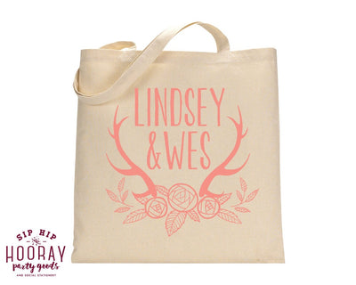 Rustic Antlers Tote Bag #1582