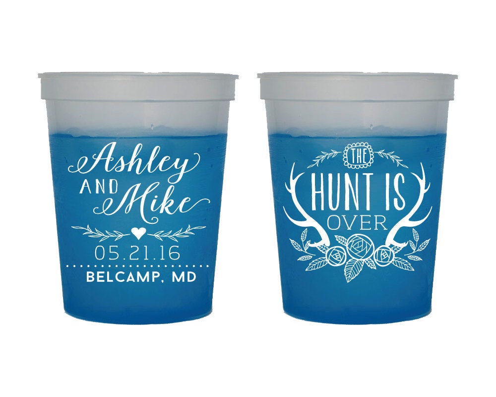 The Hunt is Over Floral Antler Mood Cup Design #1579