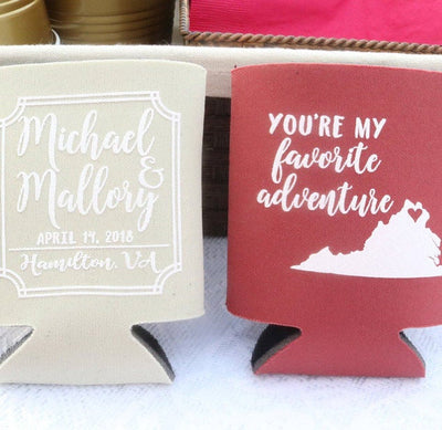 You're My Favorite Adventure State Wedding Can Coolers #1512