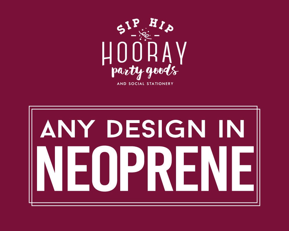 Neoprene Custom State Wedding Can Cooler