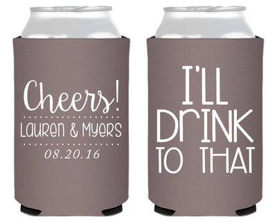 I'll Drink to That Wedding Can Coolers #1378