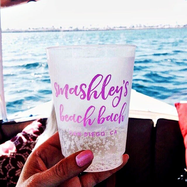 Bachelorette Beach Bach Frosted Cups