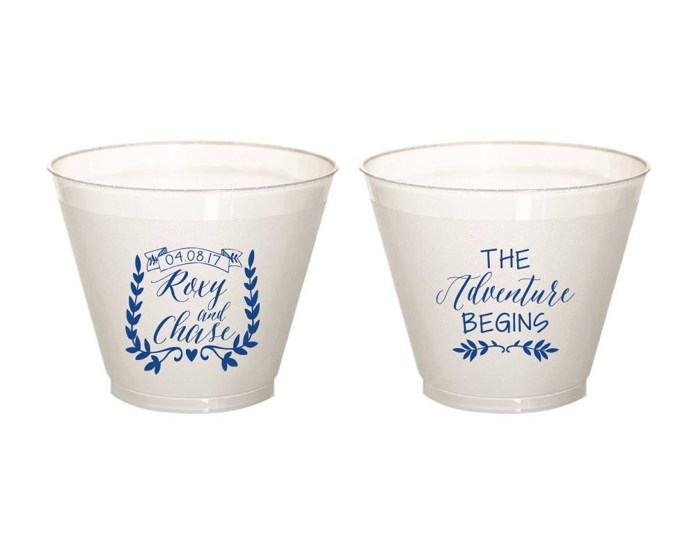 The Adventure Begins Engagement 9oz Frosted Cups #1680