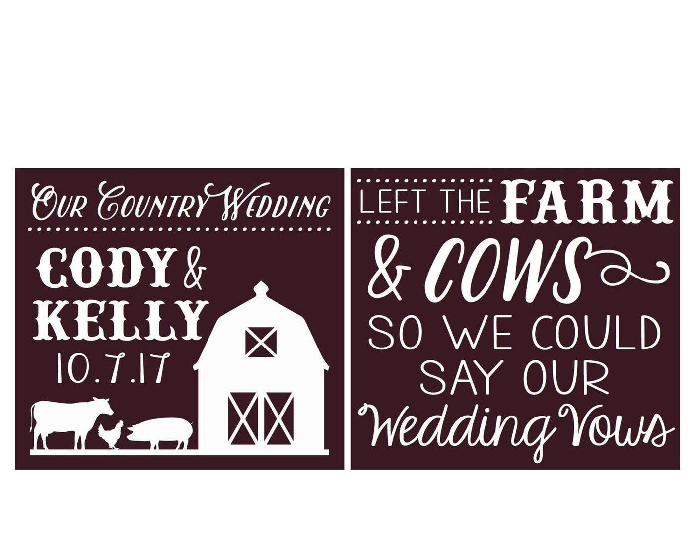Neoprene Country Barn Wedding Can Coolers #1682