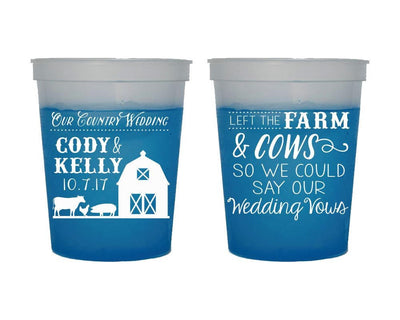 Country Wedding Mood Cup Design #1682