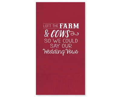Country Barn Wedding Guest Towel Design #1682