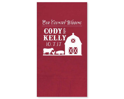 Country Wedding Guest Towel Design #1682