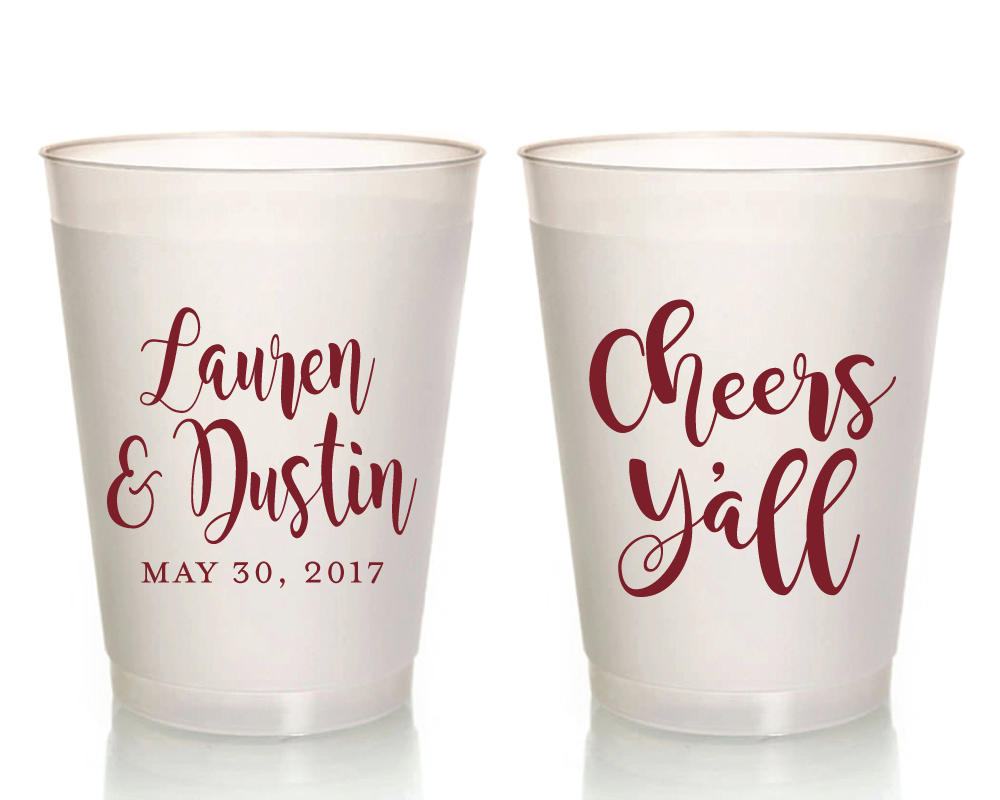 Cheers Ya'll Frosted Cups #1684