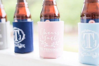 Cheers Ya'll Wedding Can Coolers #1024