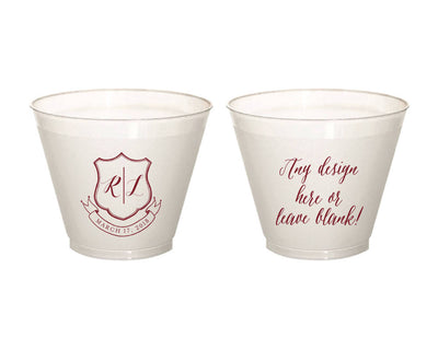 Personalized Initials 9oz Wine Cups #1711