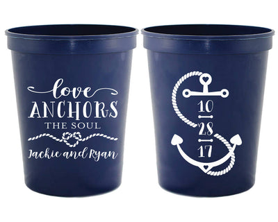 Love Anchors the Soul Nautical Stadium Cup Design #1714
