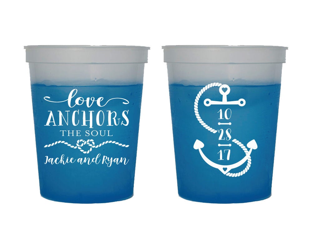 Anchor Nautical Infinity Knot Color Changing Cup Design #1714