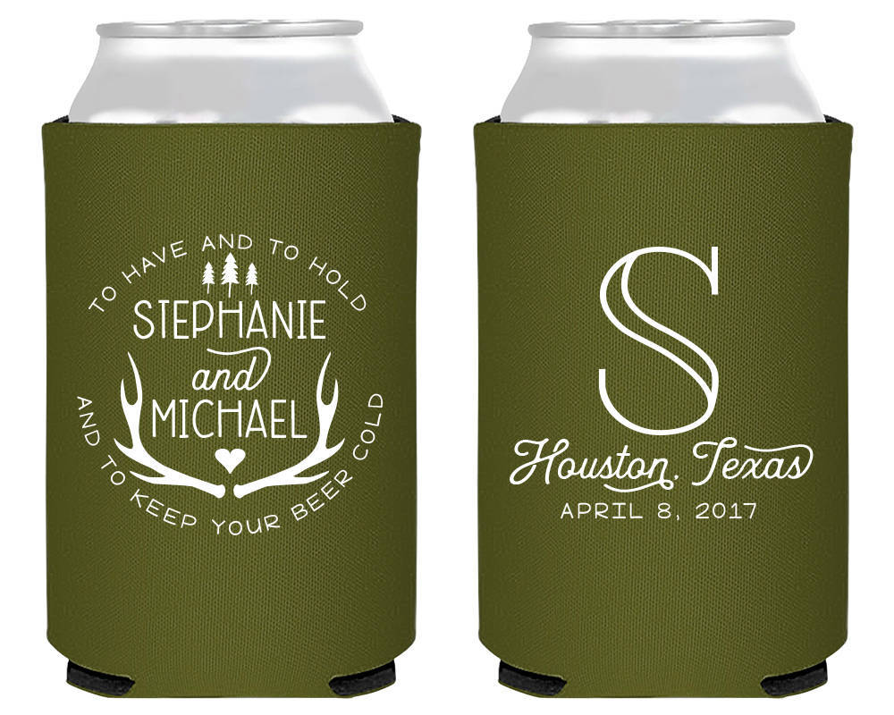 To Have and To Hold Southern Wedding Can Coolers #1715