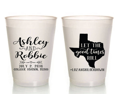 Let the Good Times Roll Texas Frosted Cups #1508