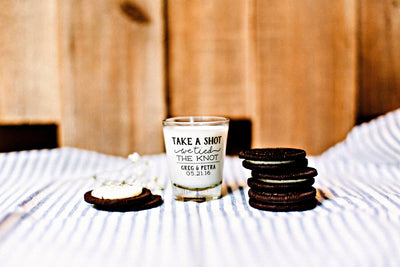 Cheers to Many Years Wedding Shot Glasses #1720