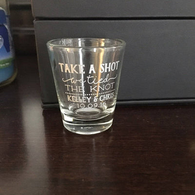 Cheers to Many Years Wedding Shot Glasses #1720