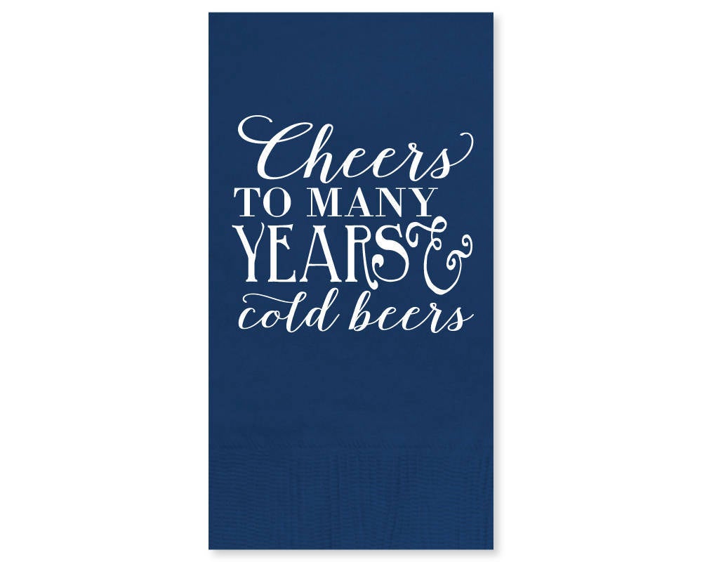 Cheers to Many Years Guest Towels #1720