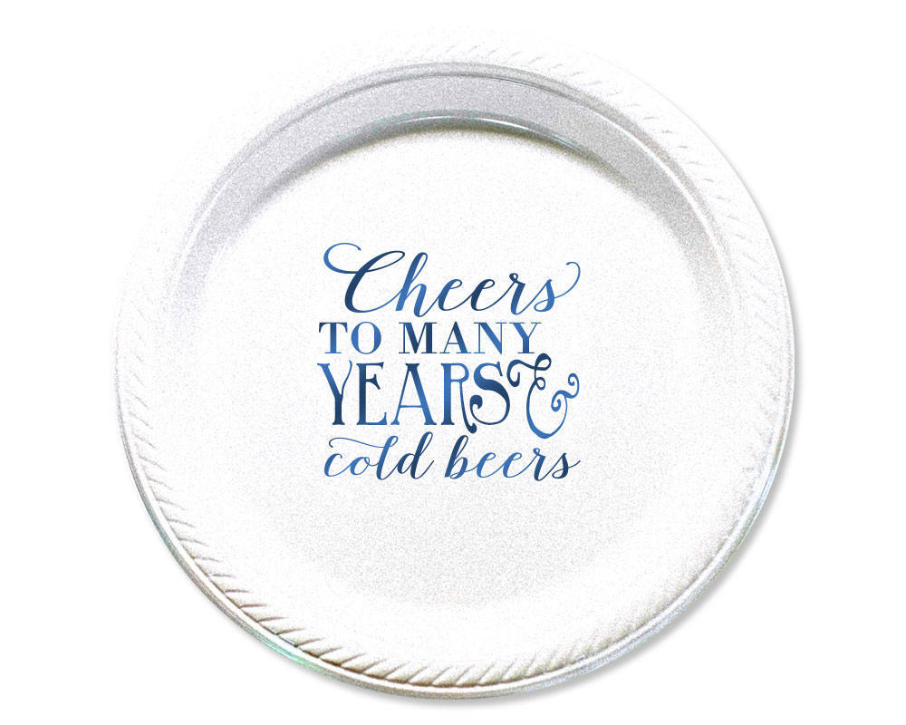 Cheers to Many Years Plates #1720