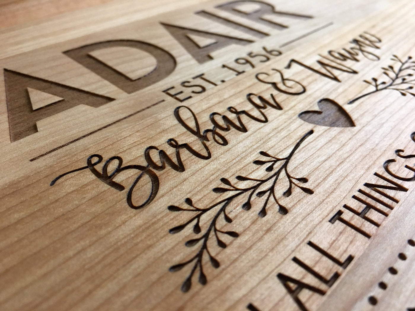 Custom Housewarming Engraved Cutting Board