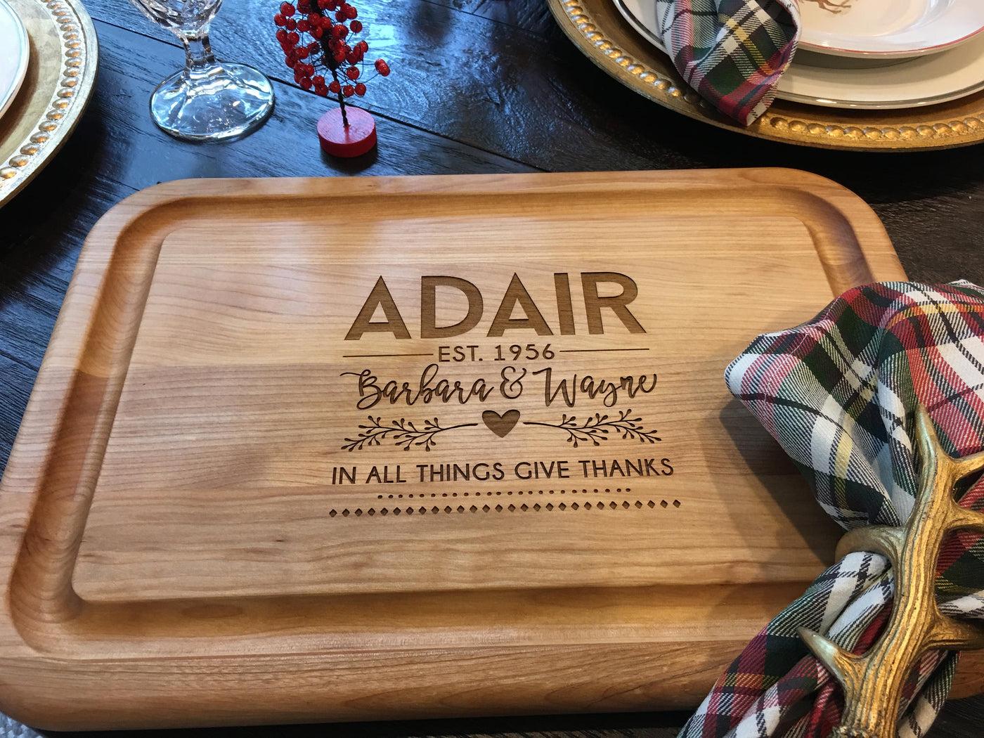 Personalized Cutting Board, Christmas