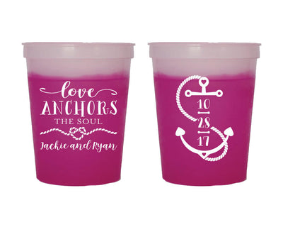 Anchor Nautical Infinity Knot Color Changing Cup Design #1714