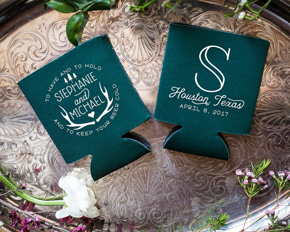 To Have and To Hold Southern Wedding Can Coolers #1715