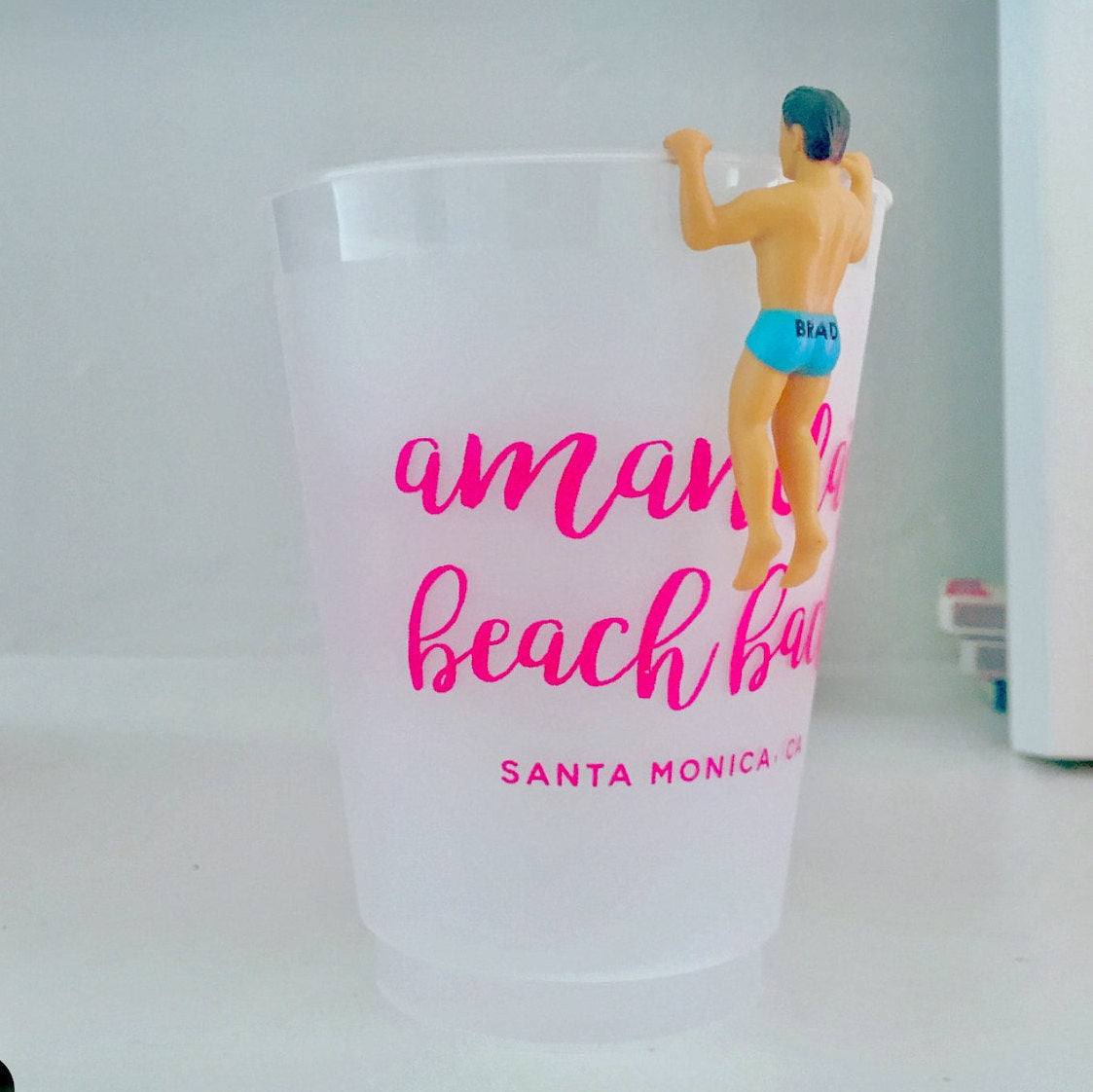 Beach Bach Bachelorette Party Frosted Cups #1737