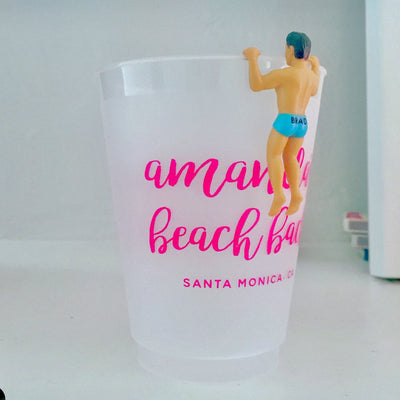 Beach Bach Bachelorette Party Frosted Cups #1737