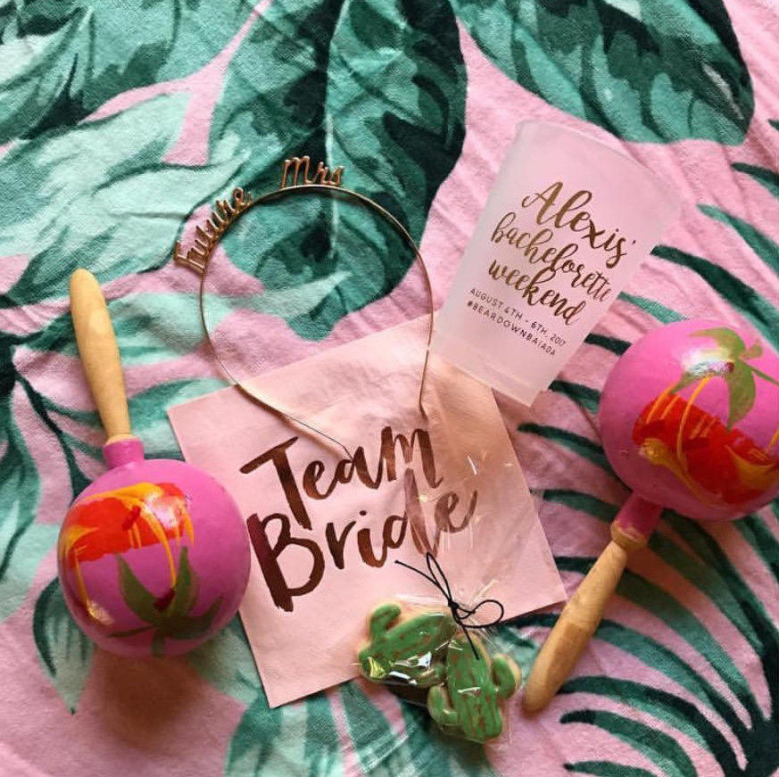 Beach Bach Bachelorette Party Frosted Cups #1737