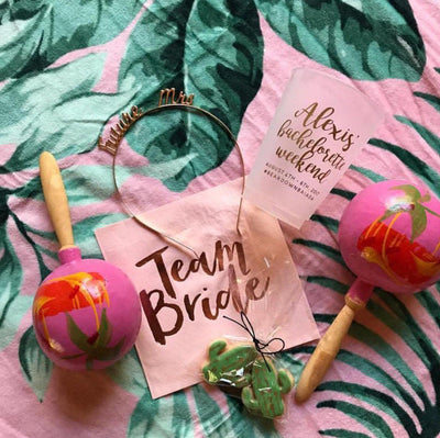 Beach Bach Bachelorette Party Frosted Cups #1737