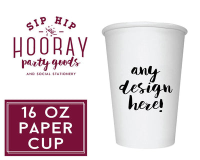 16oz Custom Paper Coffee Cups